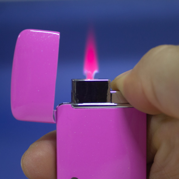 Çakmak Pembe Çakmak Metal Pembe Alevli Çakmak - 6