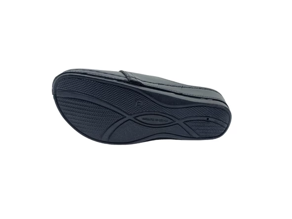 Elegance 122 Kadın Siyah Burnu Kapalı Terlik - Resim 4