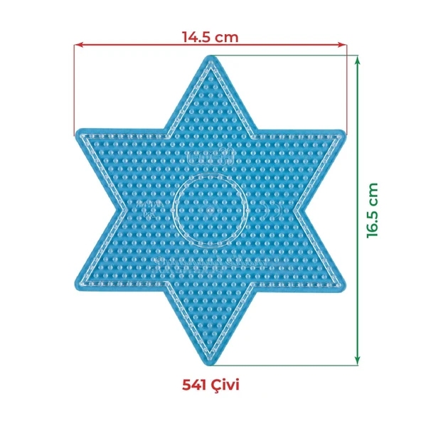 Hama Boncuk Midi Tabla - Büyük Yıldız (HA269) - 3
