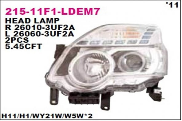 DPO 215-11F1R-LDEM7-FAR SAĞ XTRAIL (T31) 2.0:2.0 DCI 41944