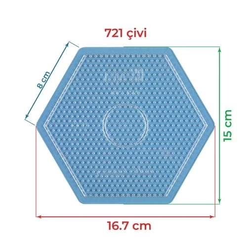 Hama Boncuk Midi Tabla - Büyük Altıgen - Şeffaf (HA276-TR) - 4