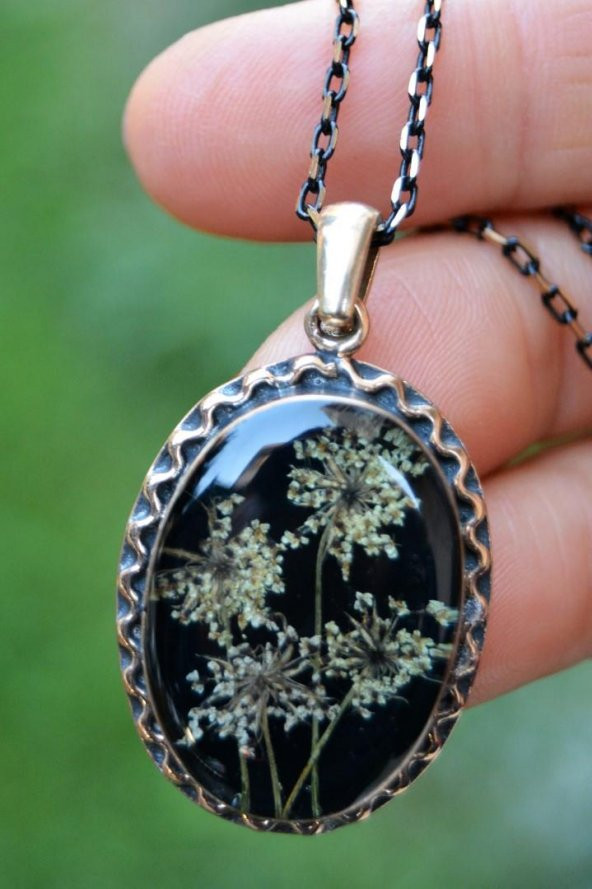 STONEAGE JEWELLERY Kuru Çiçek Bayan Kolye - Resim 2