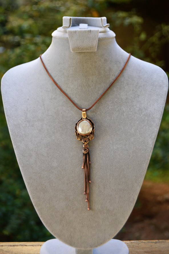 STONEAGE JEWELLERY Bayan Kolye Sakız İncisi - Resim 4