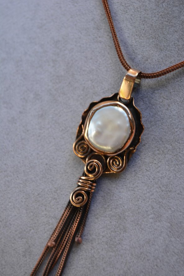 STONEAGE JEWELLERY Bayan Kolye Sakız İncisi - Resim 5