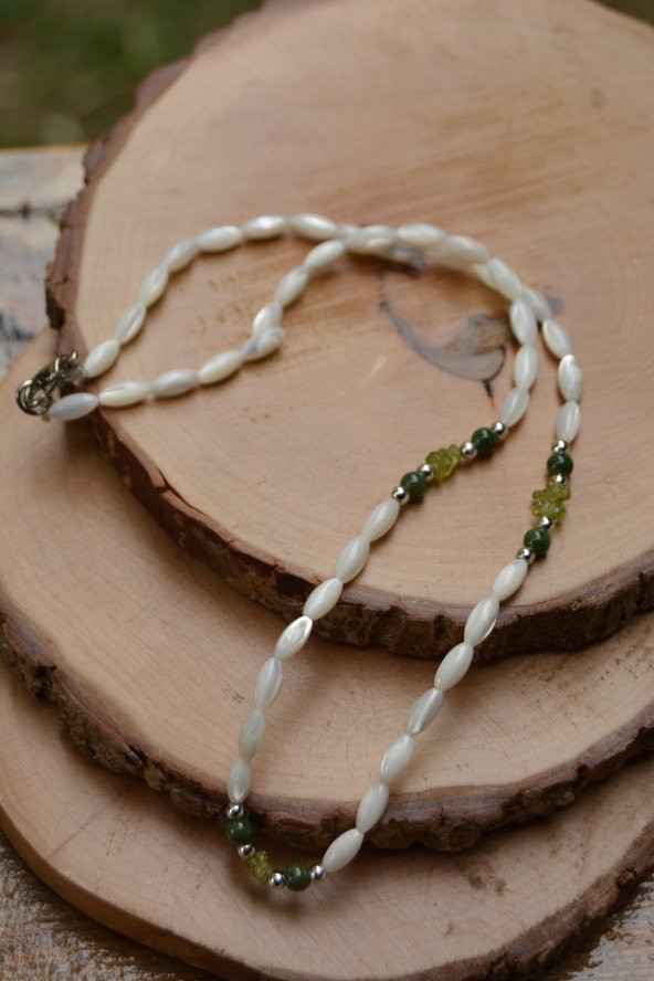 STONEAGE JEWELLERY Özel Tasarım Sedef Bayan Kolye - Resim 2