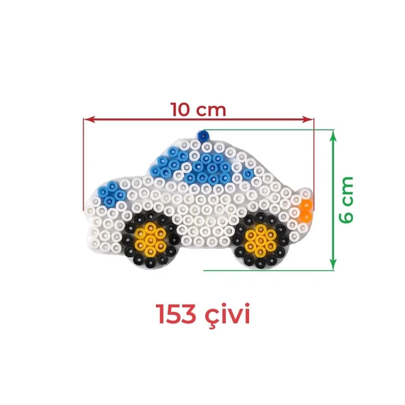 Hama Boncuk Midi Tabla - Küçük Araba (HA311) - 3