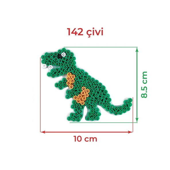 Hama Boncuk Midi Tabla - Küçük Dinozor (HA322) - 3