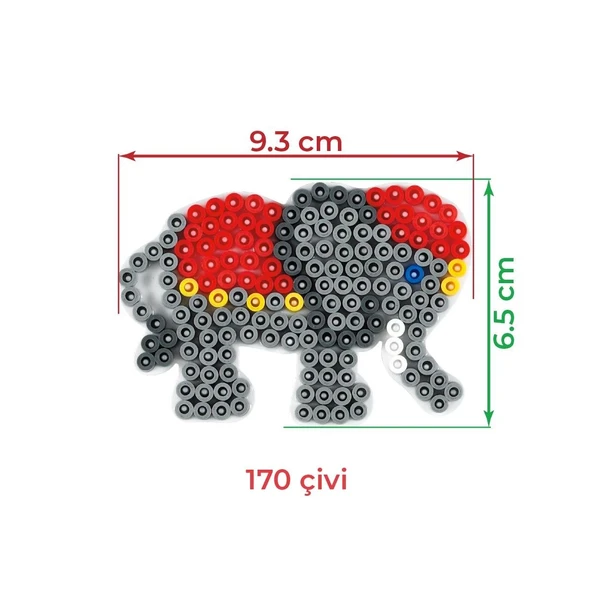 Hama Boncuk Midi Tabla - Küçük Fil (HA319) - 3