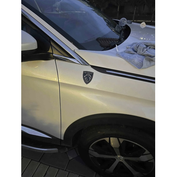 PEUGEOT YENİ NESİL 2 YAN ÇAMURLUK İÇİN DAMLA ETİKET LOGO KIRMIZI (58X63 MM) - 4