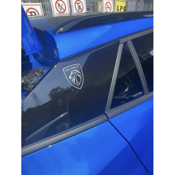 PEUGEOT YENİ NESİL 2 YAN ÇAMURLUK İÇİN DAMLA ETİKET LOGO KIRMIZI (58X63 MM) - 5