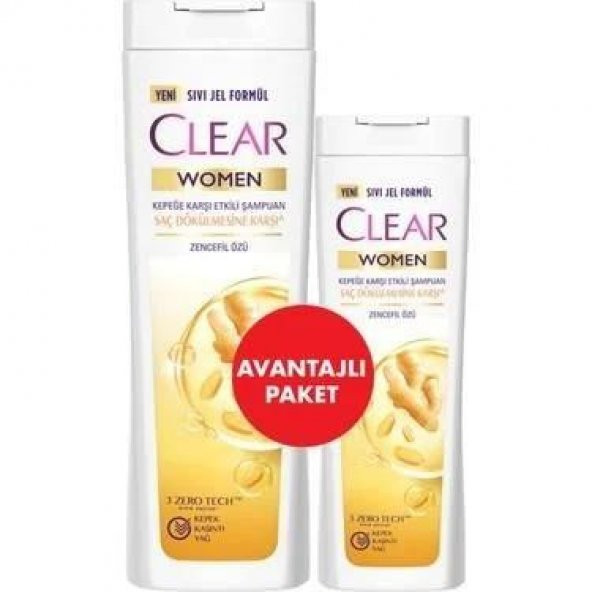 Clear Women Saç Dökülmesine Karşı Etkili Şampuan Zencefil Özlü 350 ml + 180 ml