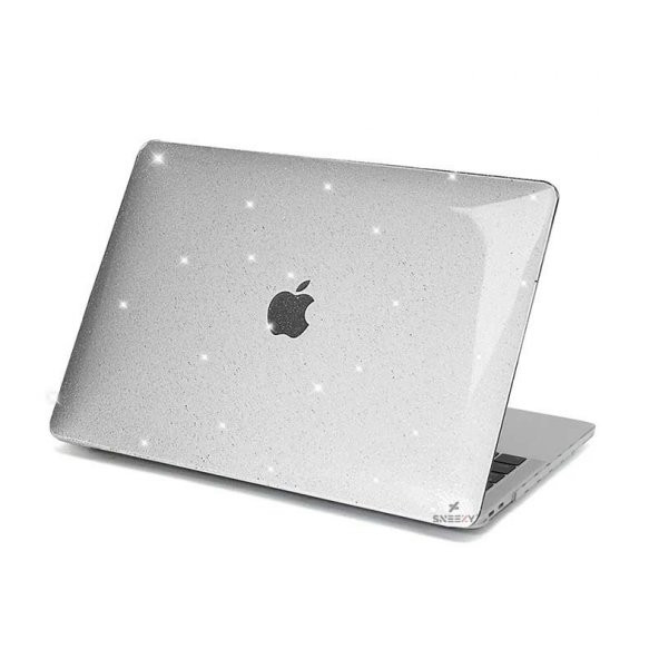 Sneezy Macbook Pro 2021 13 İnç M1 M2 Çip A2338 A2289 İle Uyumlu Parlak Diamond Dust Simli Kılıf