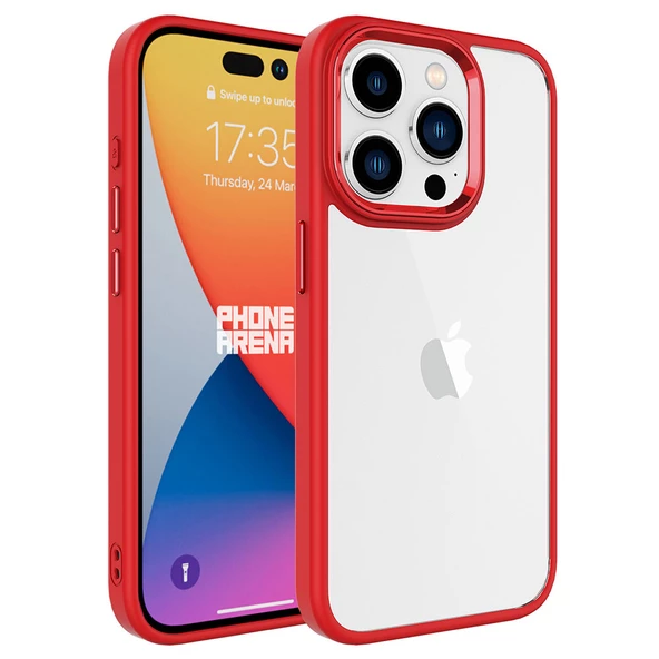 iPhone 15 Pro Max Kılıf Renkli Silikon Kenarlı Krom Kapak Kılıf - 10
