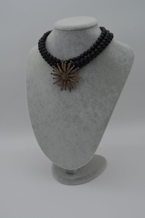 STONEAGE Bayan Güneş Kolye Özel Tasarım - Resim 4