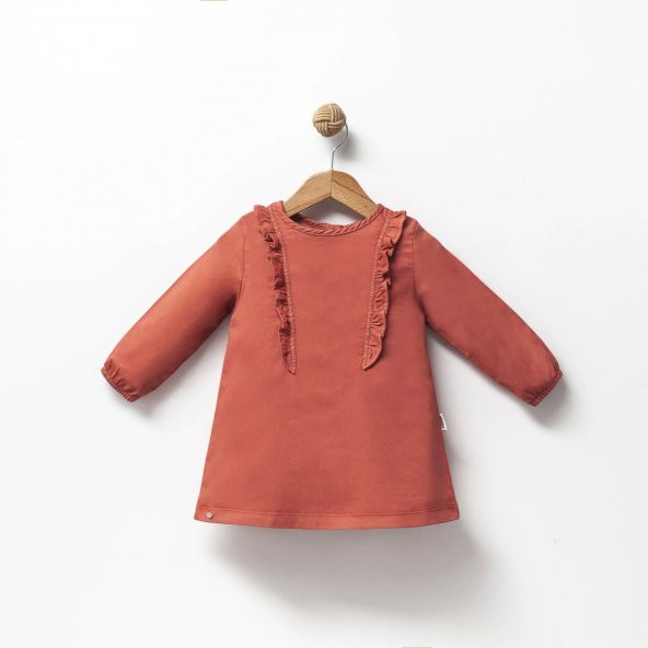 Jolbaby Fırfır Detaylı Vintage Kız Bebek Bayramlık Elbise