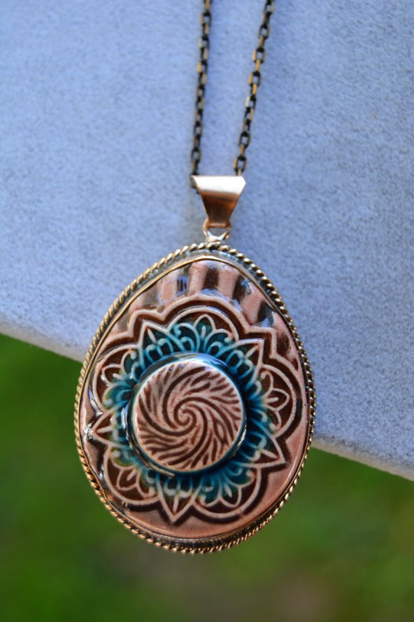 STONEAGE JEWELLERY Özel Tasarım Çini Bayan Kolye ürün görseli