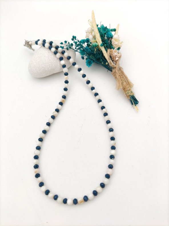 STONEAGE Şifa Kolyesi Sedef ve Çek Kristali - Resim 3