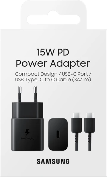 Samsung EP-T1510X 15 Watt Adaptif Type-C Hızlı Şarj Aleti Tip C (Kablolu)