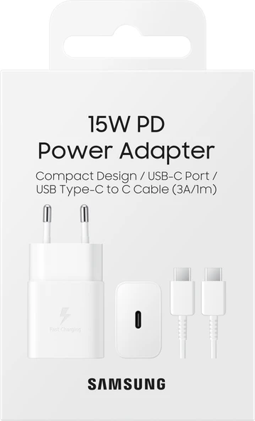 Samsung EP-T1510X 15 Watt Adaptif Type-C Hızlı Şarj Aleti Tip C (Kablolu) - Resim 8