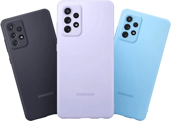 Samsung Galaxy A72 Slim Silikon Kılıf EF-PA725T Silicone Cover - Resim 2