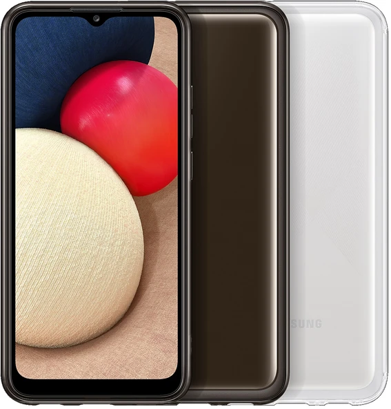 Samsung Galaxy A02s Soft Clear Cover Yumuşak Şeffaf Kılıf EF-QA025T - Resim 2