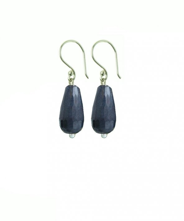 STONEAGE Yeşim Rahatlatıcı Doğal Taş Bayan Gümüş Damla Küpe - 3