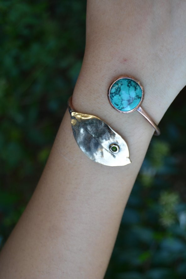 STONEAGE Turkuaz Taşlı Tasarım Bayan Bileklik ürün görseli