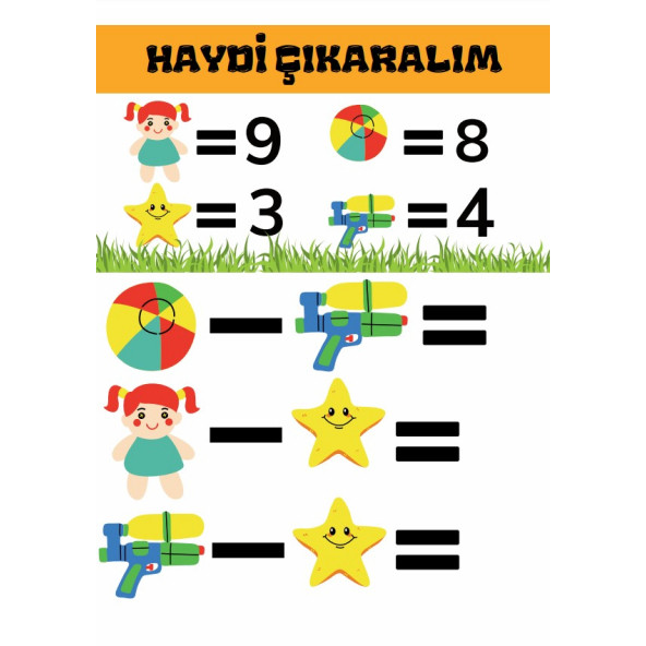Okul Öncesi ve Birinci Sınıf EN SÜPER Matematik Aktivite Kitap Seti - 7