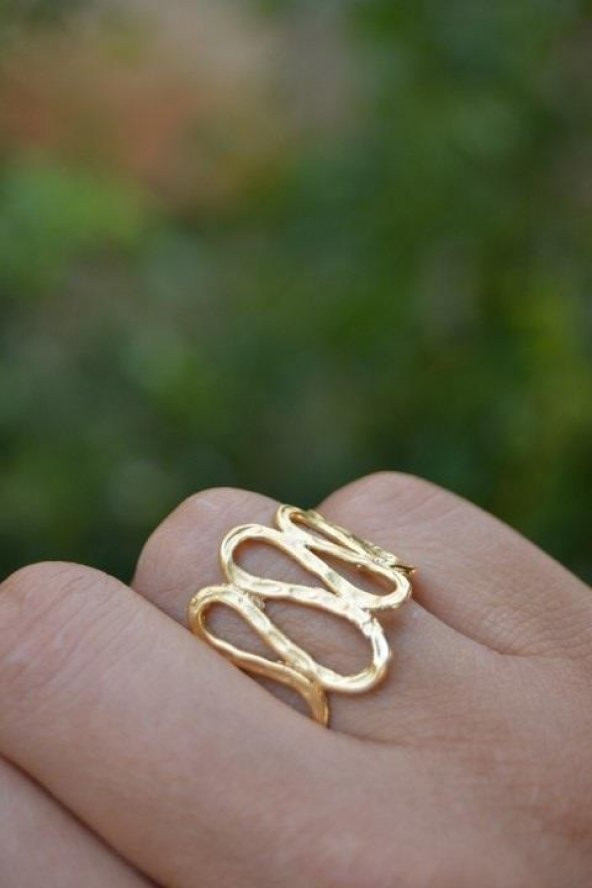 STONEAGE Özel Tasarım Ayarlanabilir Kadın Yüzük - Resim 3