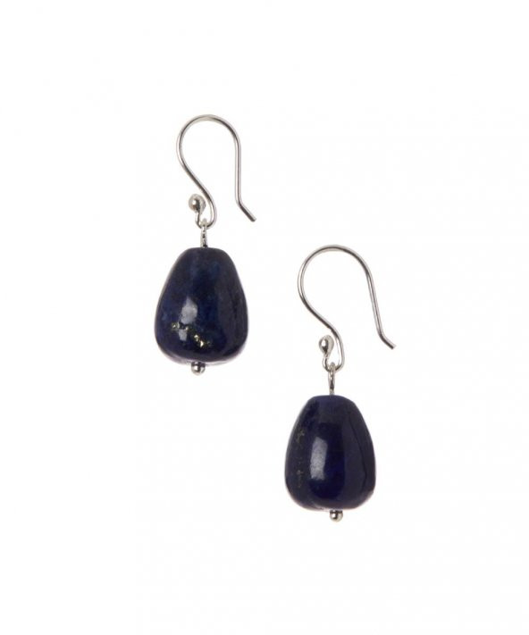 STONEAGE Bayan Gümüş Küpe Lapis Lazuli Sevgiliye Hediye - 3