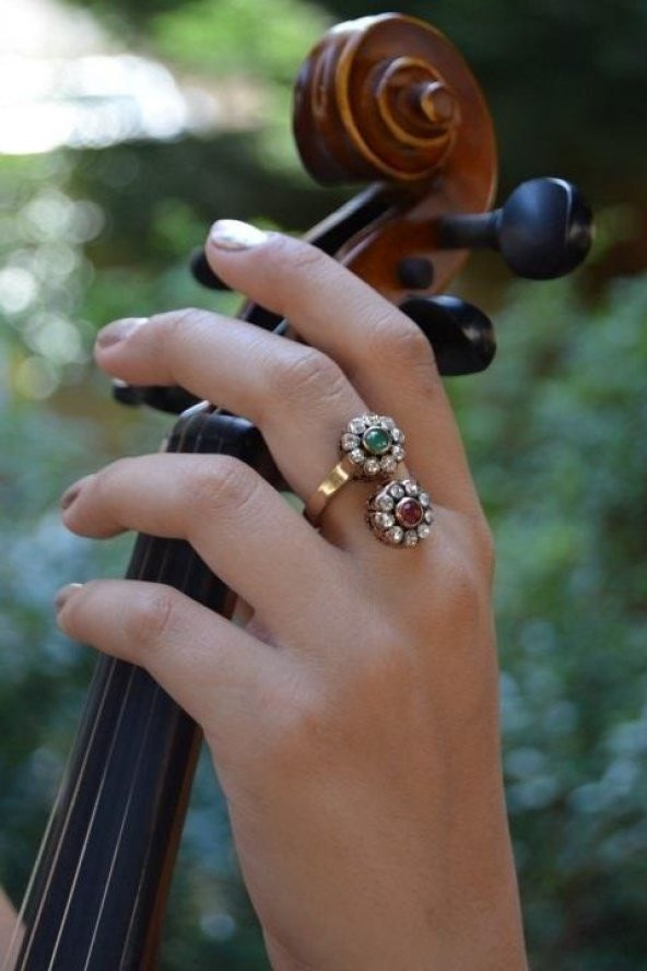 STONEAGE Papatya Ayarlanabilir Kadın Yüzük - Resim 8