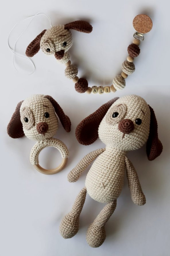 Uykucu Köpüş Uyku Arkadaşı Takımı Amigurumi Organik Oyuncak