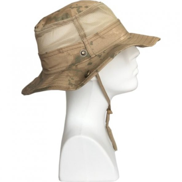 Akıncı Askeri Malzeme Kamuflaj Desen Yazlık Katlanabilir Safari Fötr Şapkası