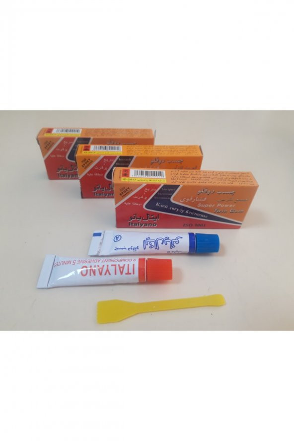 Ikiz Tüp Epoksi Plastik Çelik Yapıştırıcı -iran Arap Yapıştırıcı-çift Karışım-3 Adet - 2