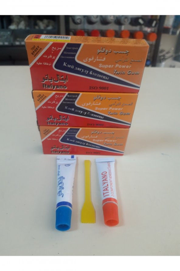 Ikiz Tüp Epoksi Plastik Çelik Yapıştırıcı -iran Arap Yapıştırıcı-çift Karışım-3 Adet - 3
