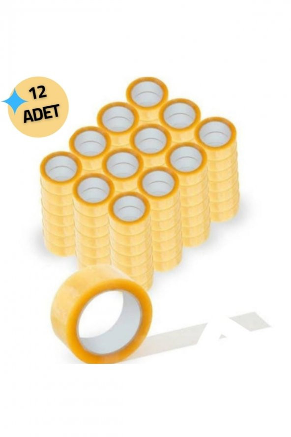 Liva Smart 12 Adet 100 Metre Akrilik Koli Bandı 45mmx100 Mt Kopmayan Koli Bandı Güçlü Koli Bandı ürün görseli