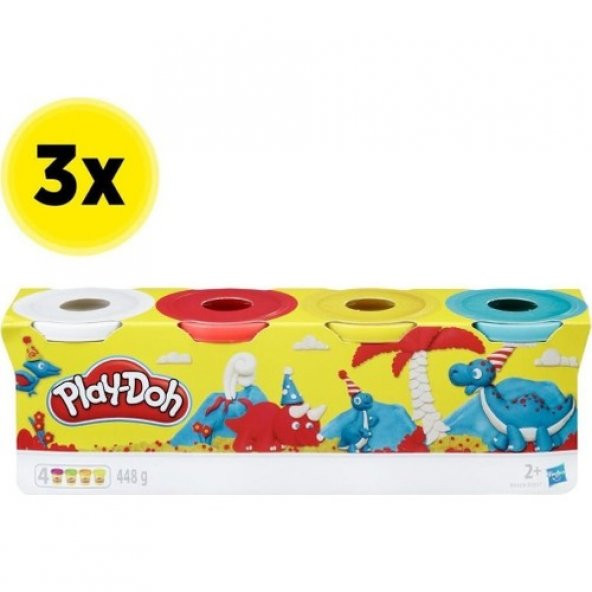 Play-Doh Play-Doh 4lü Hamur x 3 Adet