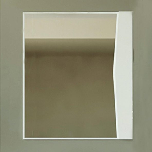 Denko Erel 65 cm MDF Beyaz Banyo Dolabı Aynalı Üst Modülü