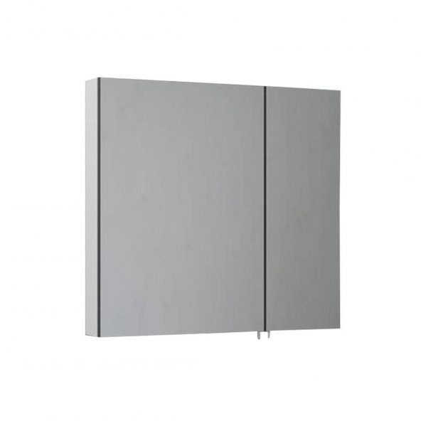 Denko Terra 80 cm MDF Antrasit Gri Banyo Dolabı Aynalı Üst Modülü