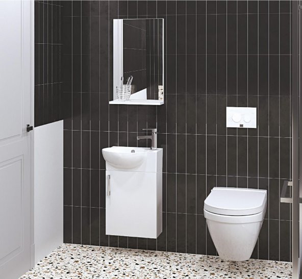Denko Rio 45 MDF Lake Banyo Dolabı Aynalı Üst Modülü - Resim 2