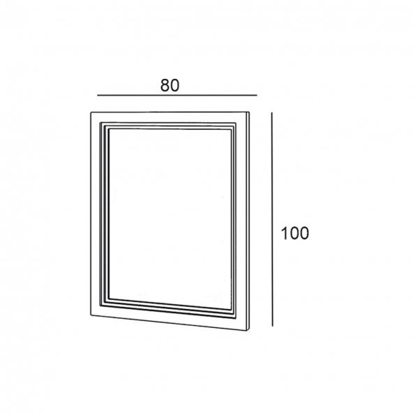 Denko Helena 100 cm MDF Beyaz Banyo Dolabı Aynalı Üst Modülü - 3
