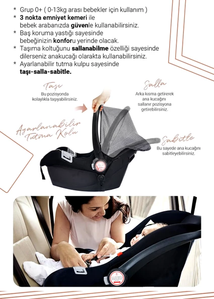 Baby Home 990 Neo 6 In 1 Travel Sistem Bebek Arabası - 9