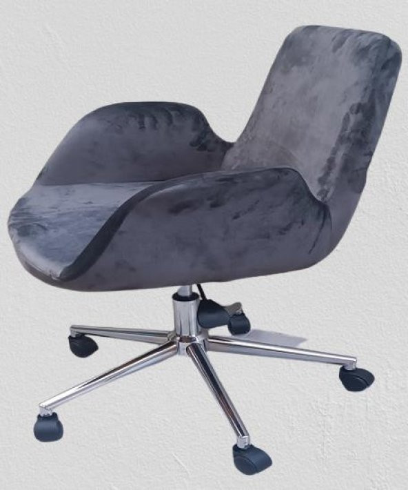 Çalışma Koltuk 90218 Dökme Sünger Amortisörlü Nikelaj Çelik Ayak Teker El Yapım - 4