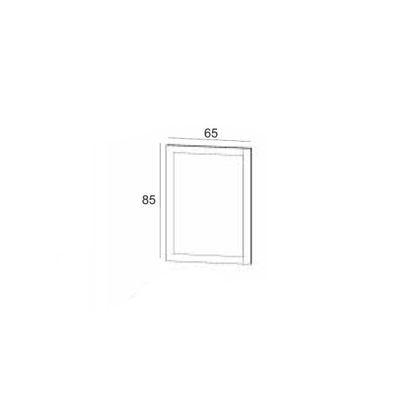 Denko Beyoğlu 75 cm MDF Mat Lacivert Banyo Dolabı Aynalı Üst Modülü - 3