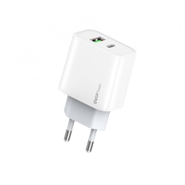 Global N30 20W Type-C PD + UsbA Quick Charger Çift Çıkışlı Şarj Aleti Başlığı WNE0361