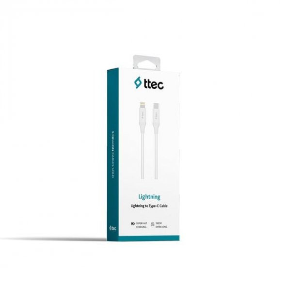 Ttec 2DK40B Usb-c - Lightning Hızlı Şarj Kablosu 150 cm Beyaz - 2