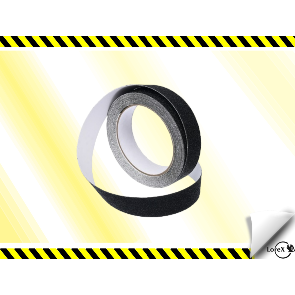 ROBOTIX RB-KYB003-15 Siyah Zemin ve Merdiven Kaydırmaz Bant 2,5 cm x 15 metre - 2