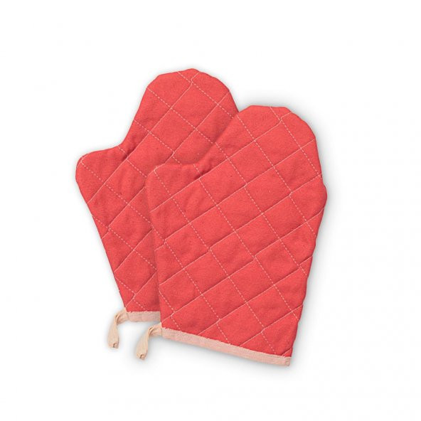 Molinella Yanmaz Kapitone Duck Kumaş Renkli Çift Fırın Eldiveni 20x27 cm - 5