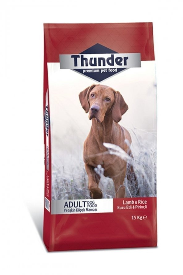 Thunder Kuzu Etli Pirinçli Yetişkin Köpek Maması 15 kg