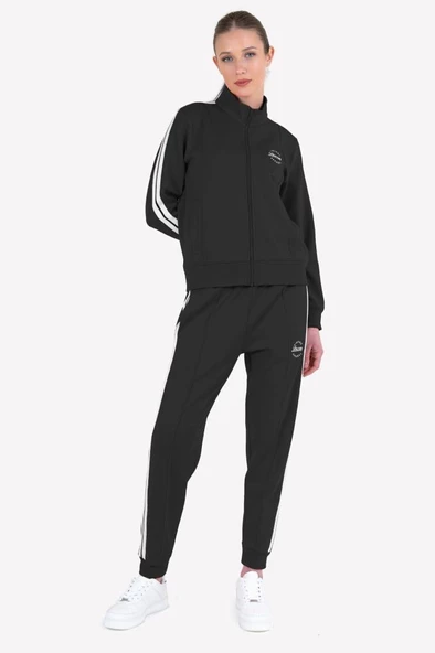 Lescon 23NTBS002120633 Siyah Kadın Fermuarlı Sweatshirt